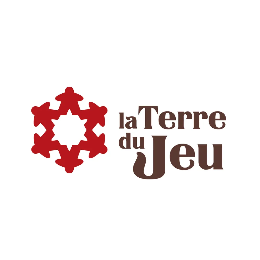 Logo sur fond clair du magasin de jeux de société La Terre du Jeu